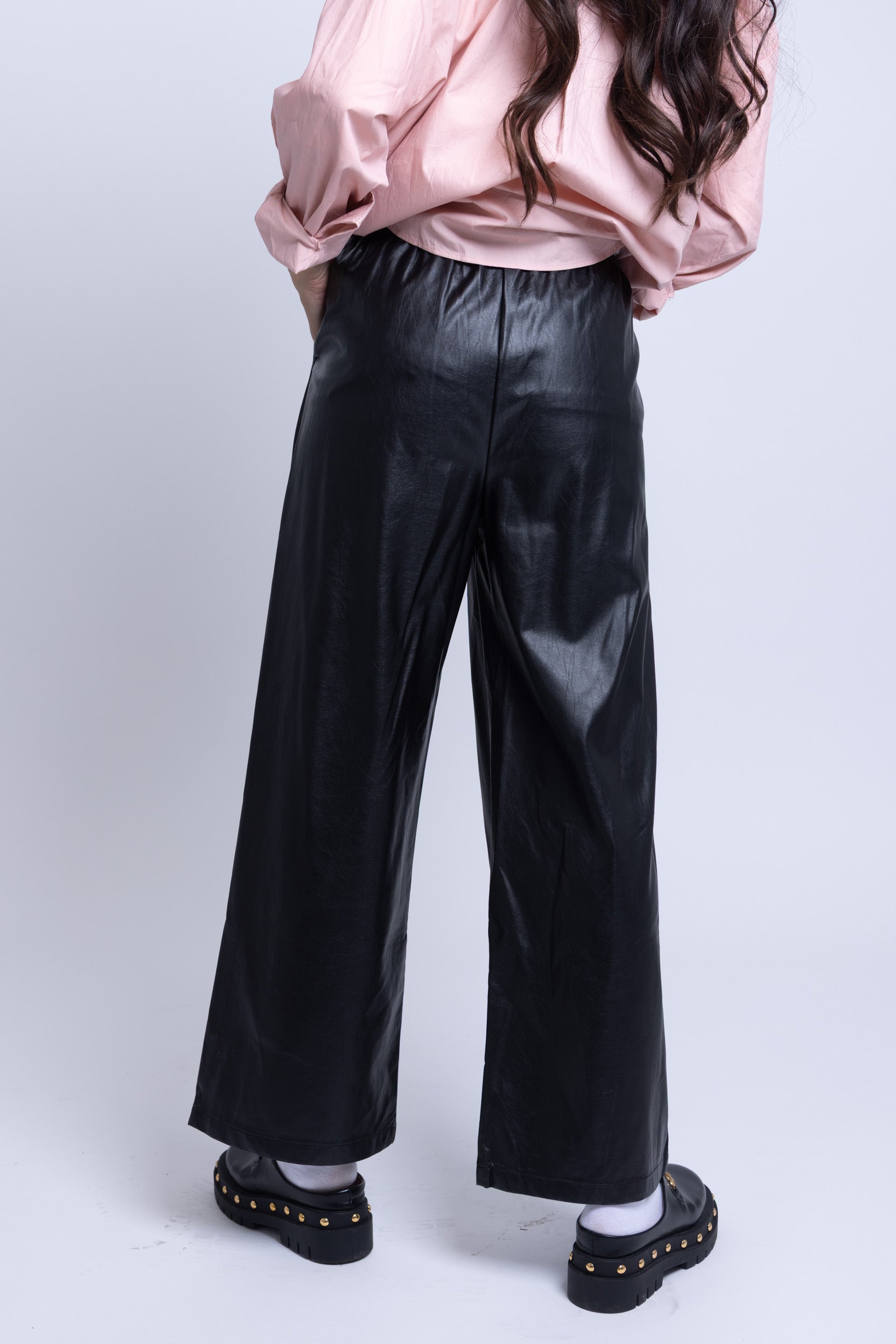 מכנס דמוי עור לייבו שחור