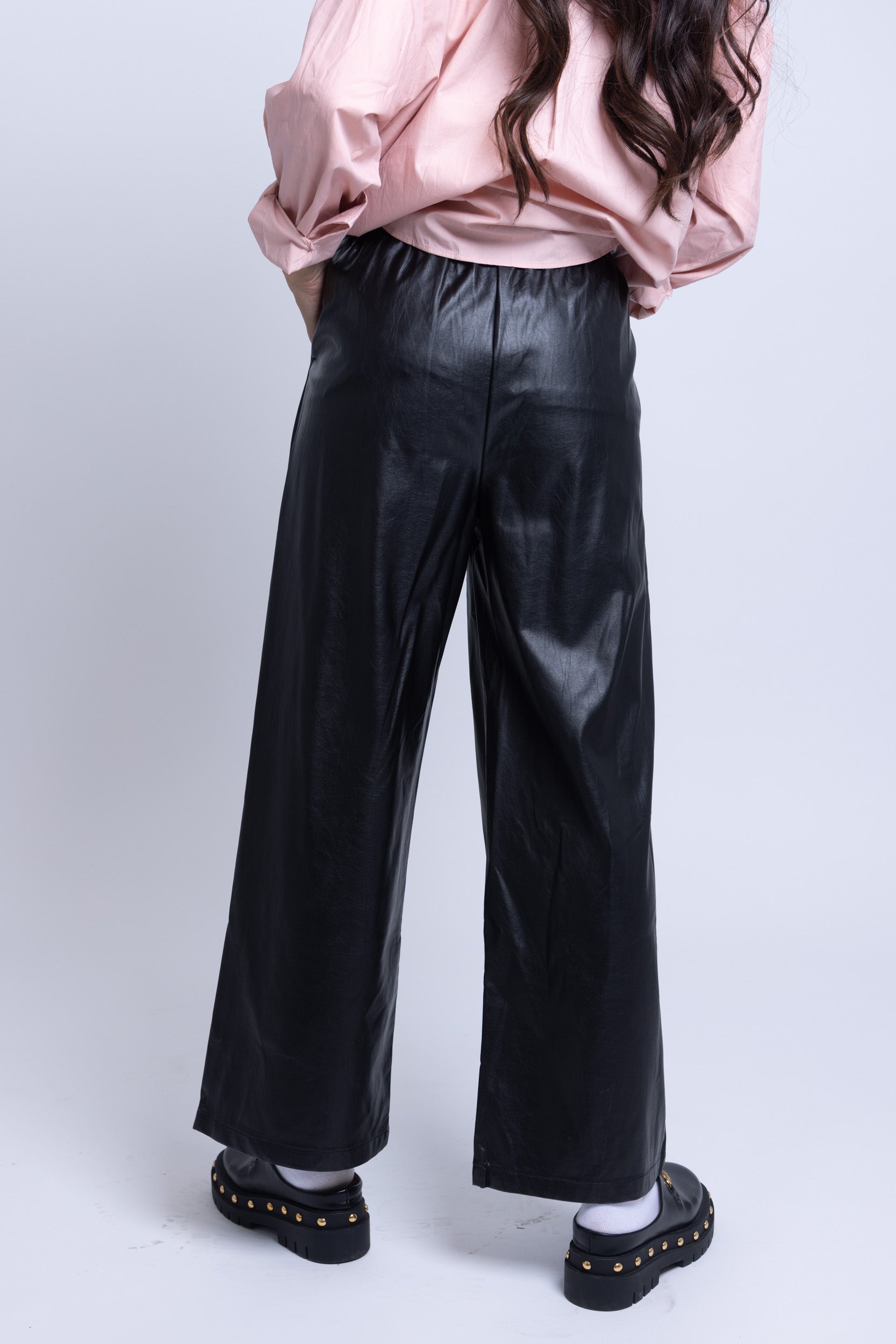 מכנס דמוי עור לייבו שחור