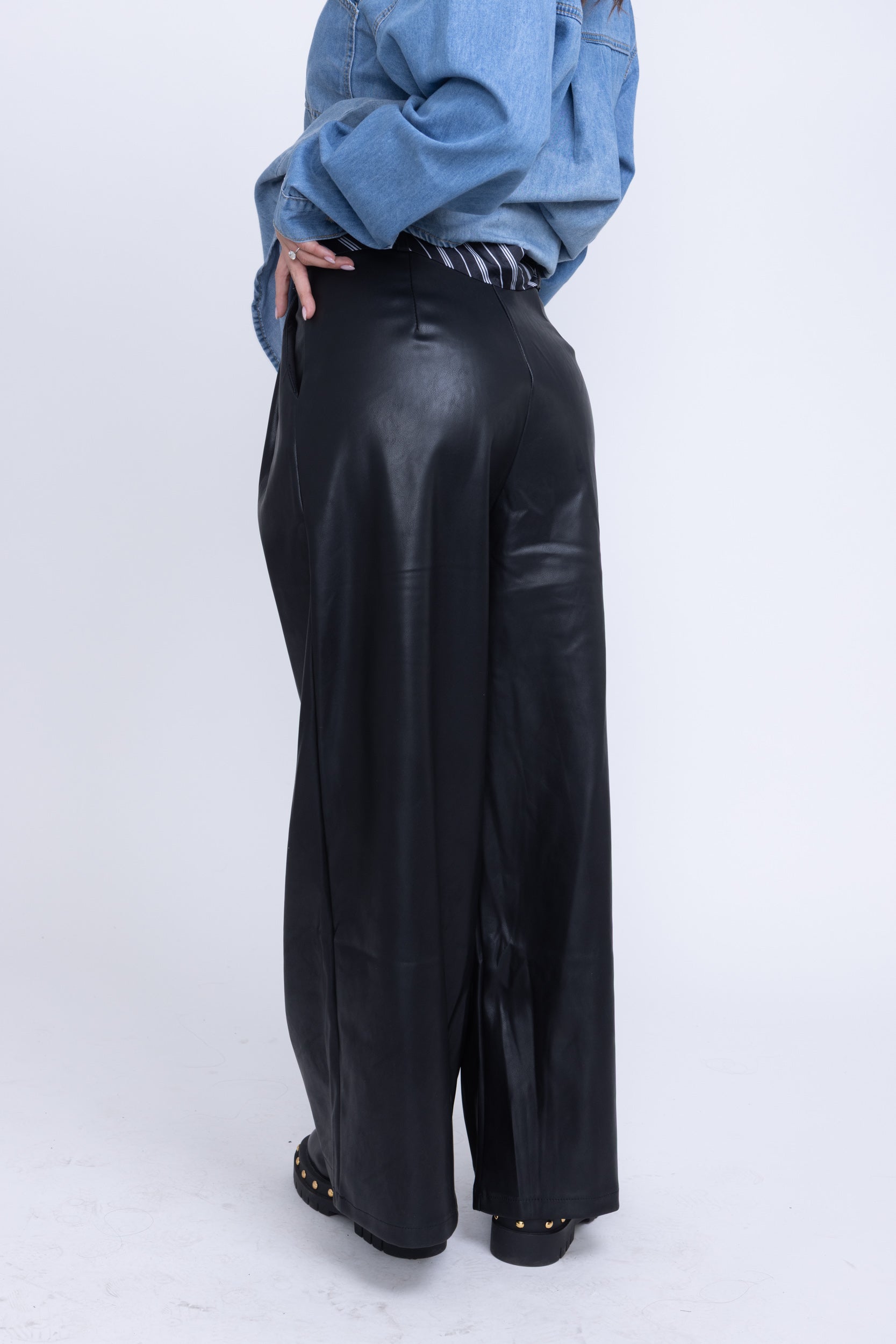 מכנס דמוי עור אלכס שחור