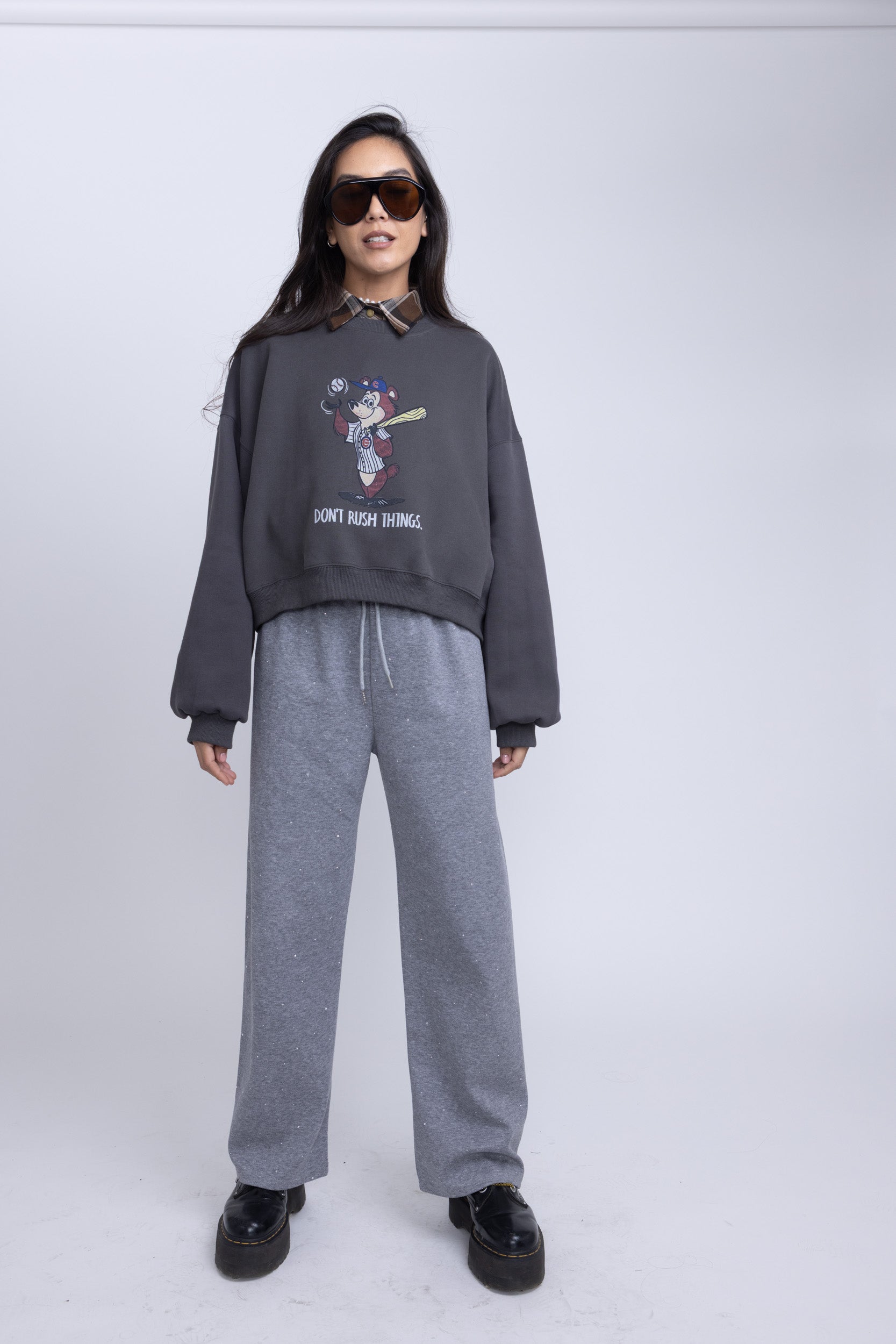 מכנס נוטי אבנים אפור