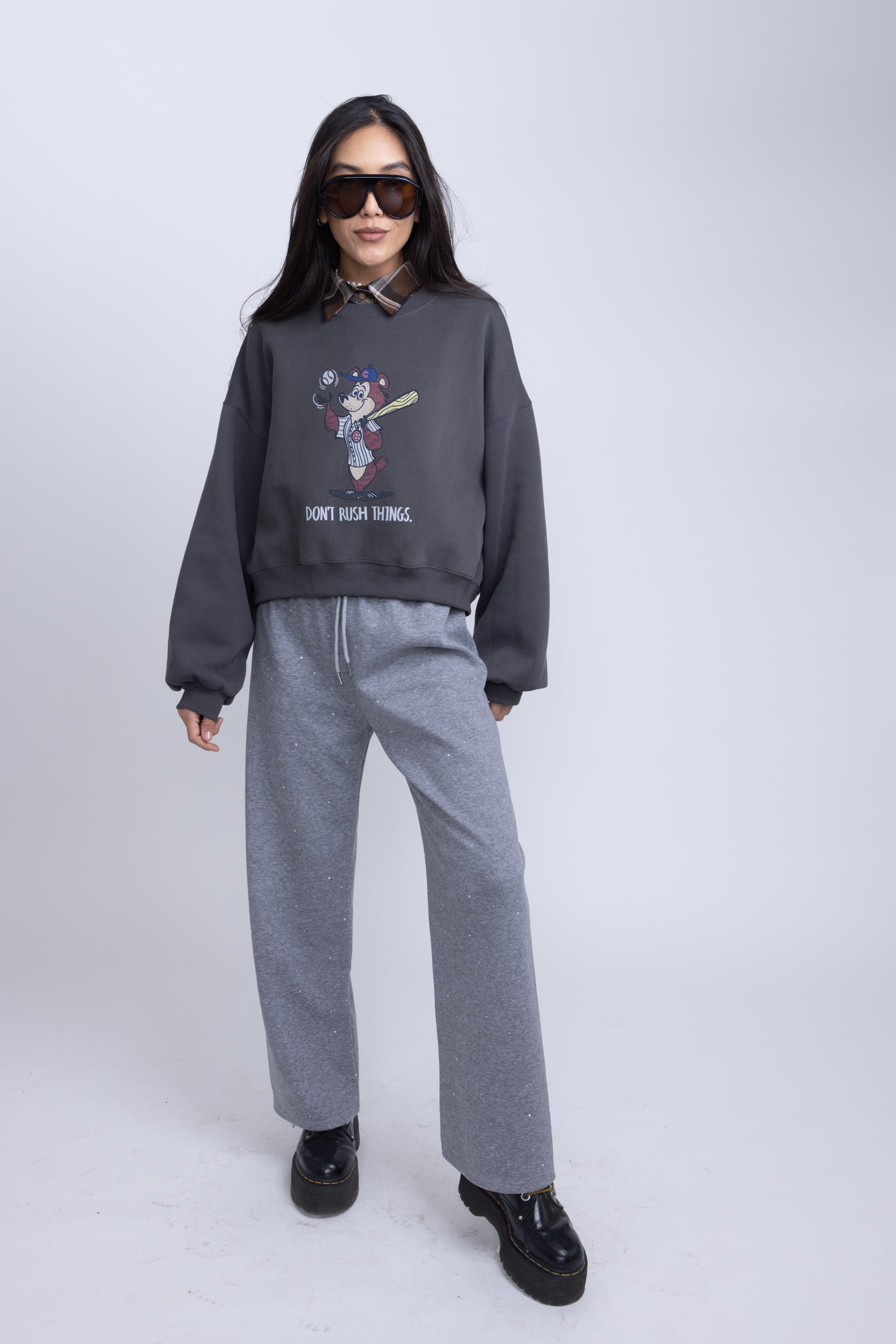 מכנס נוטי אבנים אפור