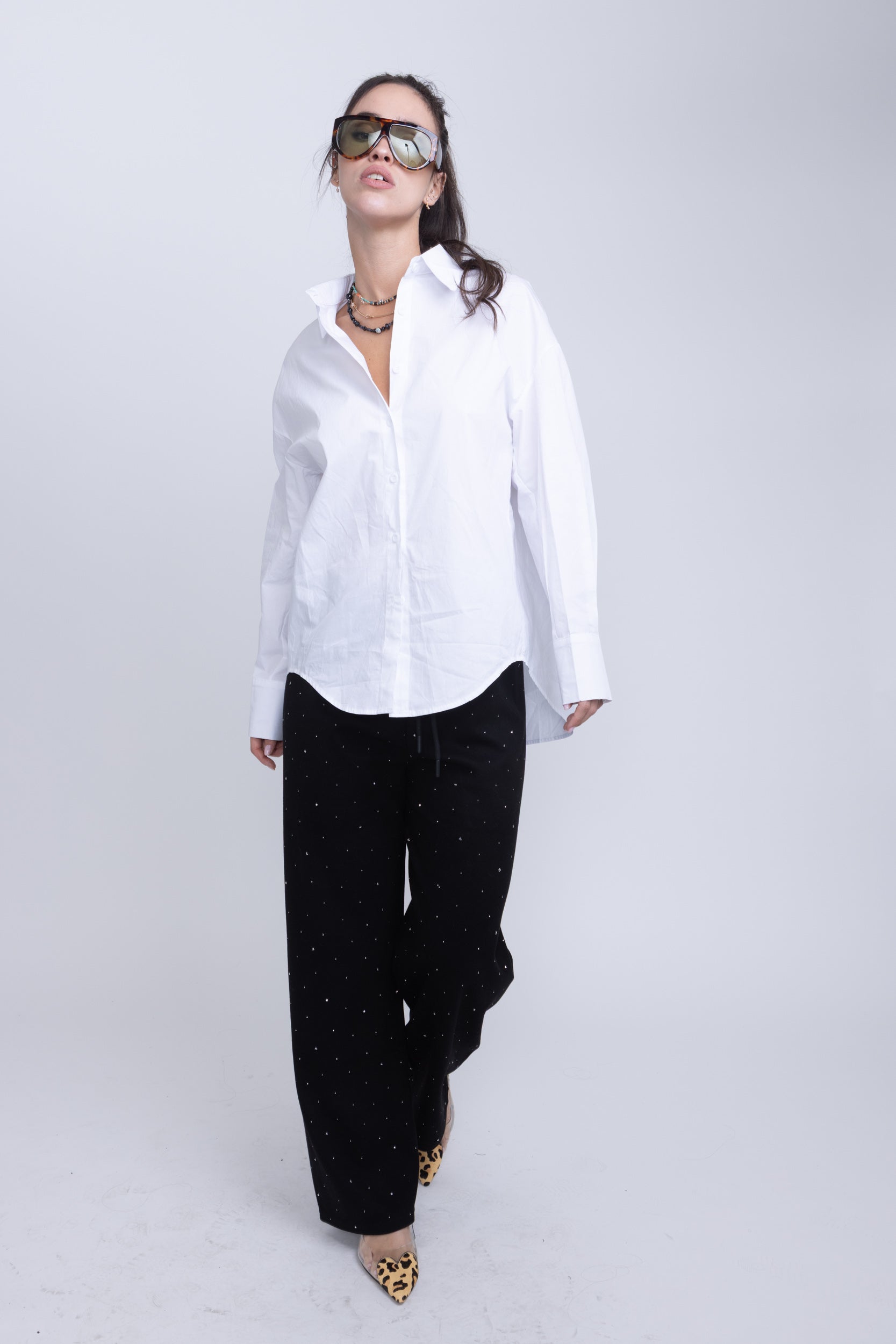 מכנס נוטי אבנים שחור