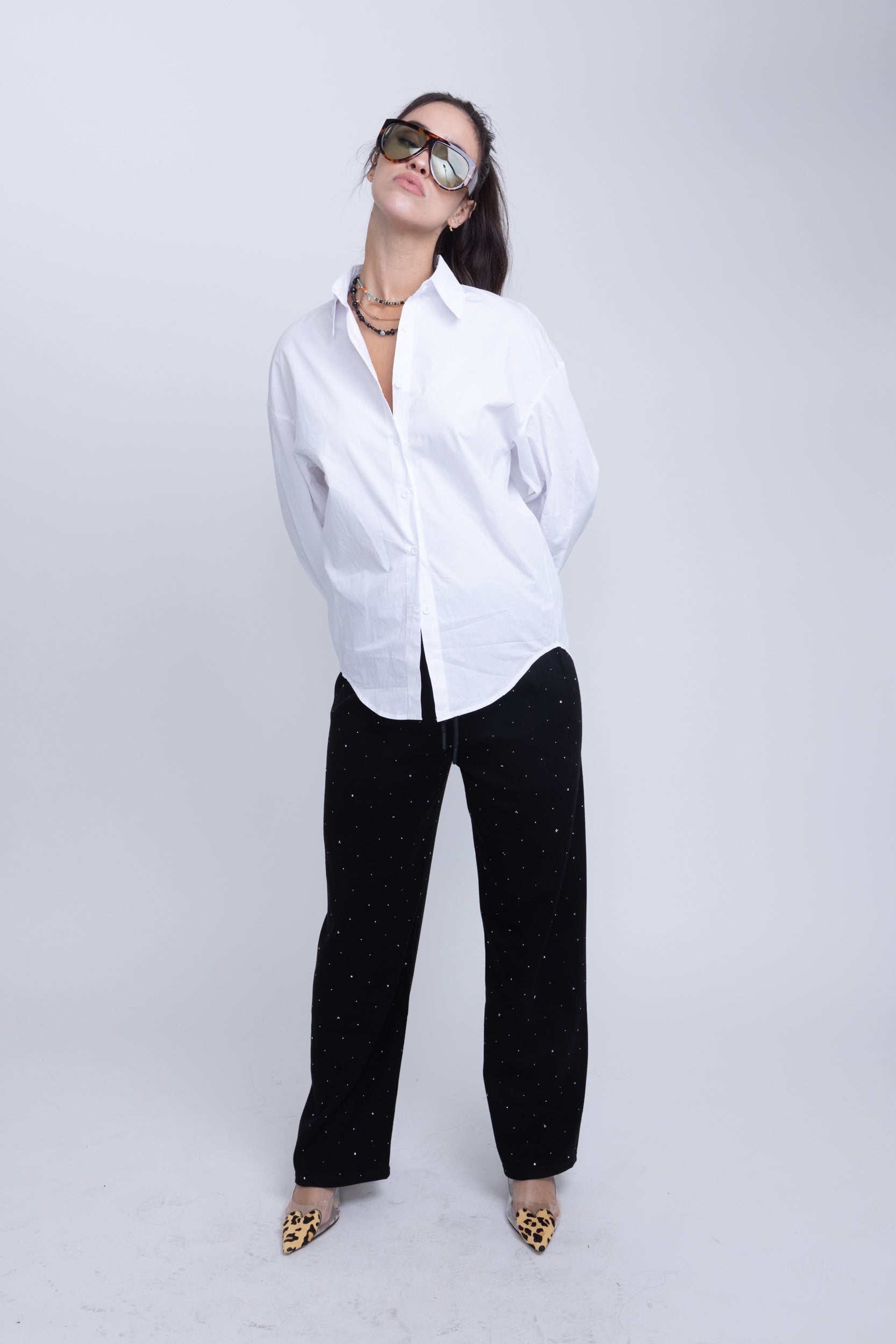 מכנס נוטי אבנים שחור