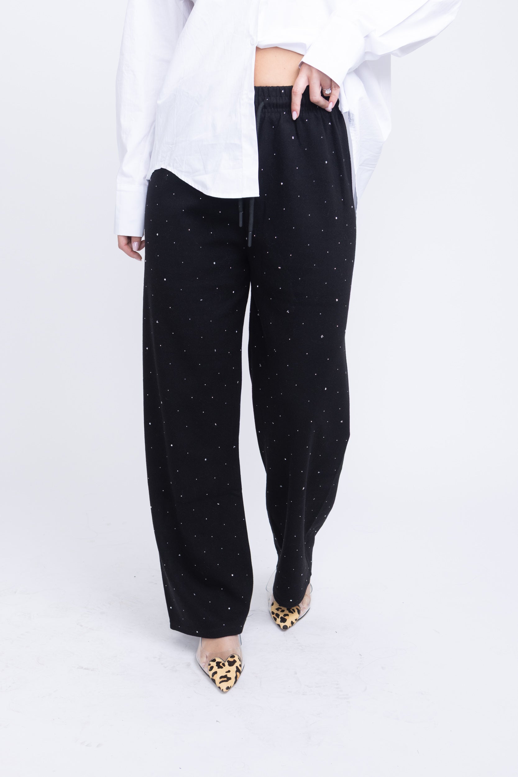 מכנס נוטי אבנים שחור