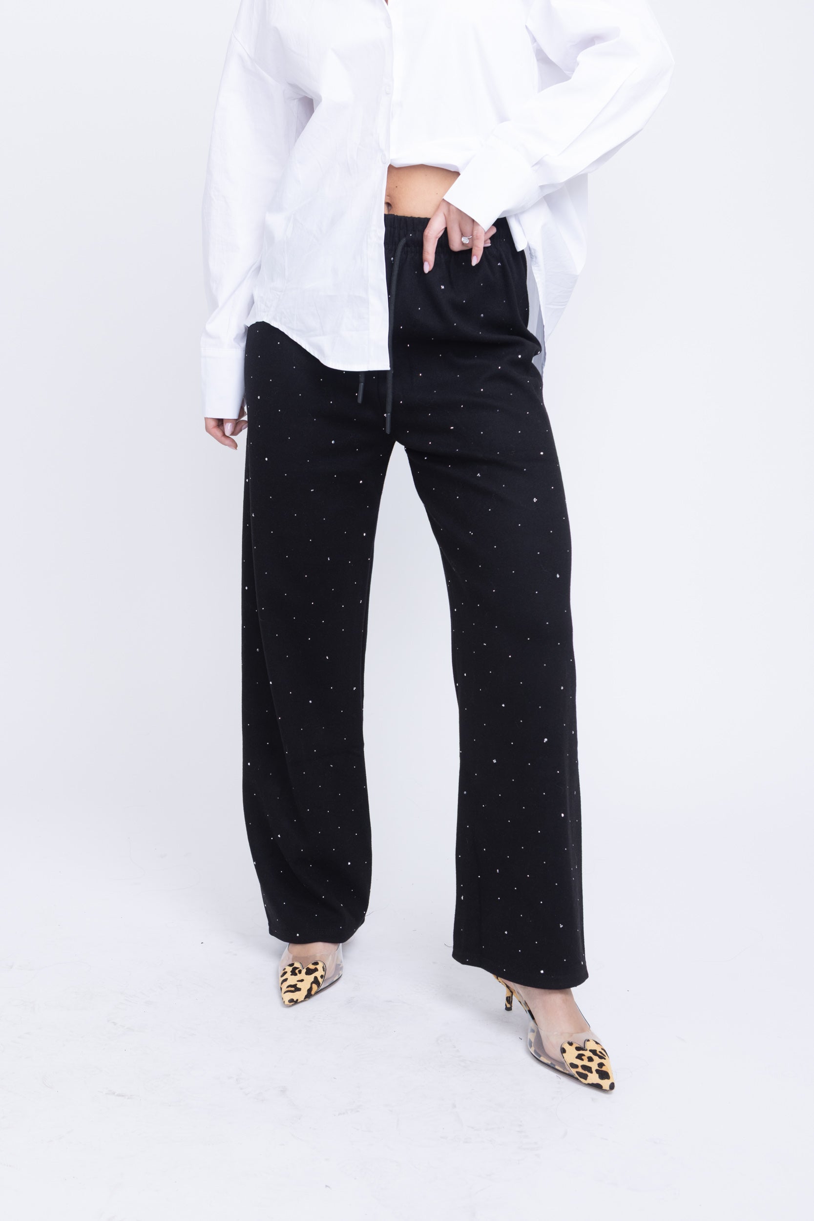 מכנס נוטי אבנים שחור