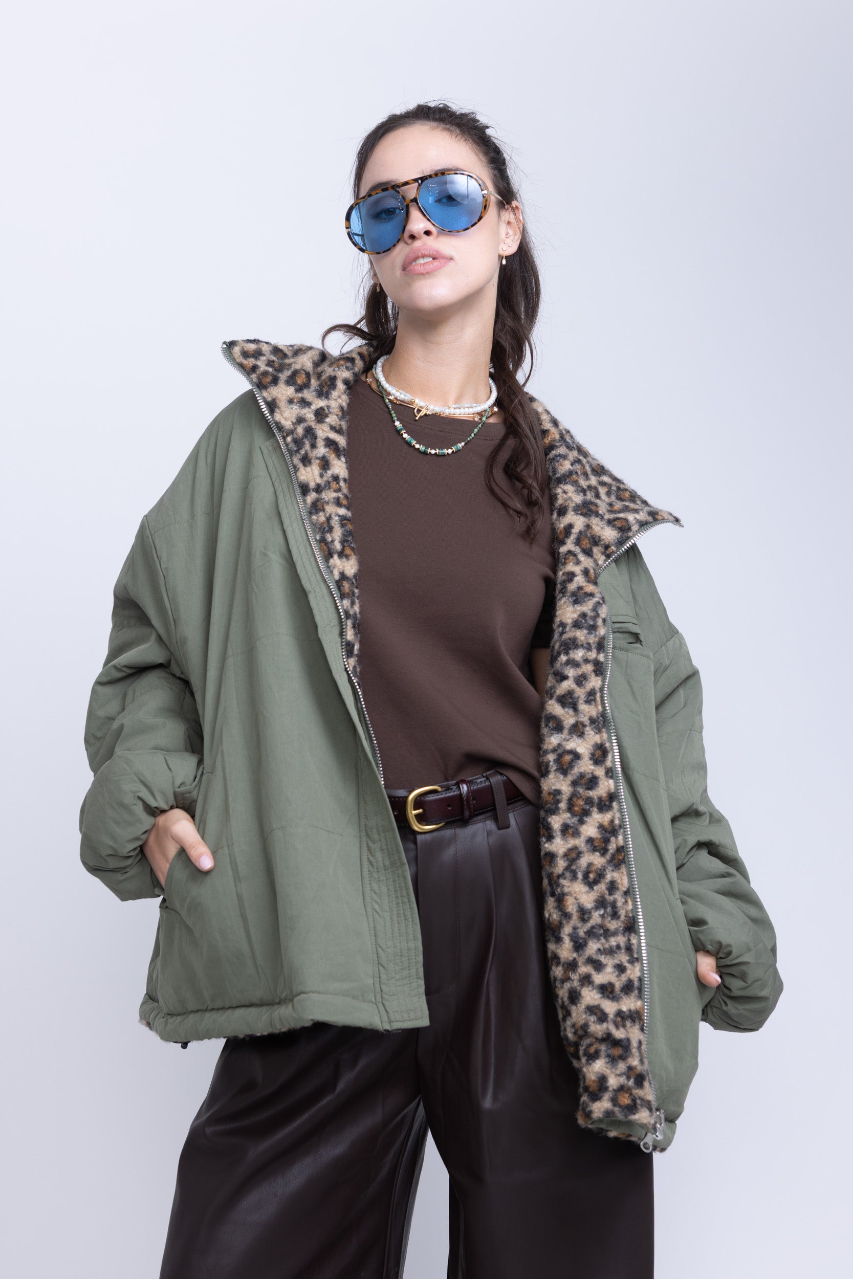 מעיל פוך דו צדדי