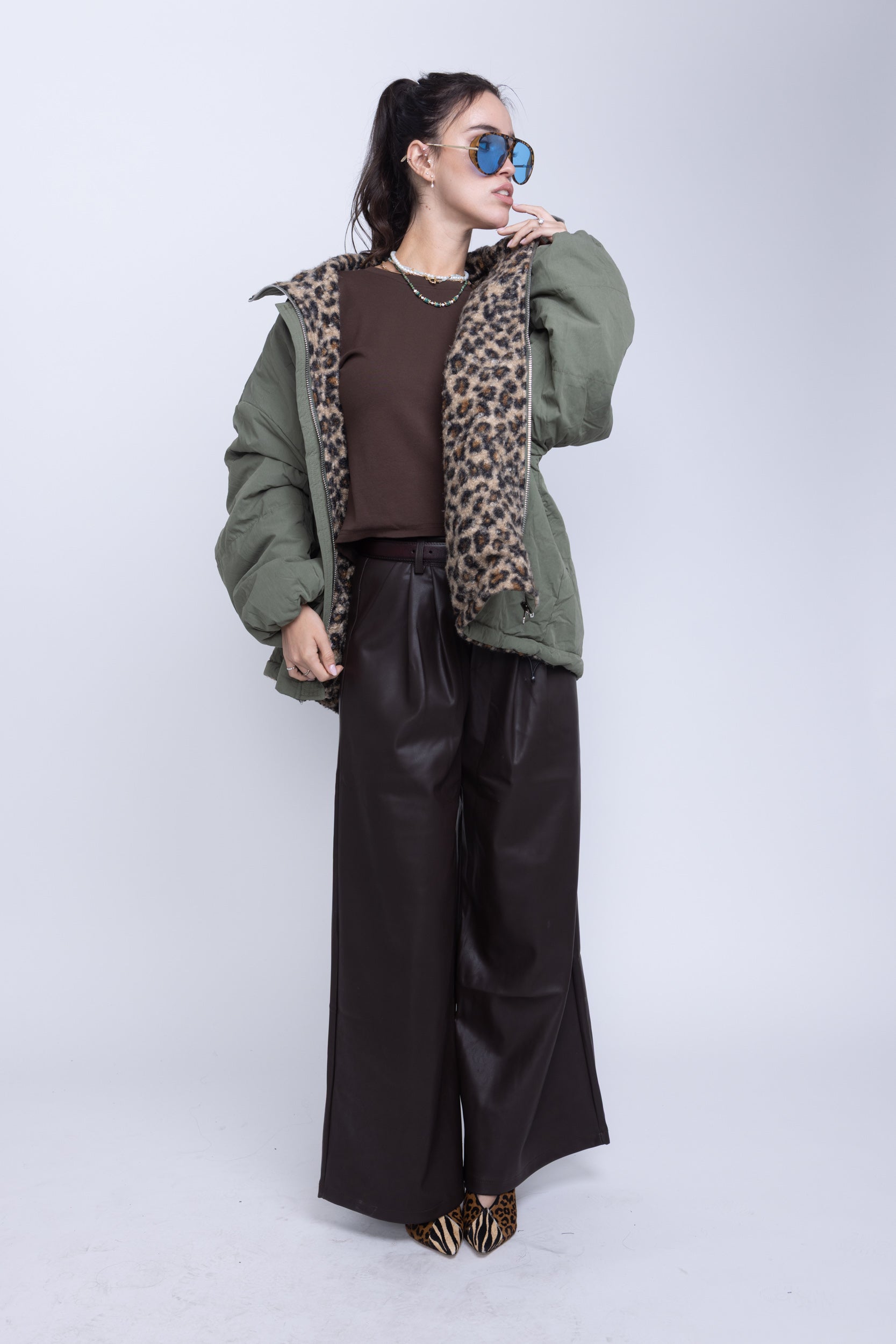 מעיל פוך דו צדדי