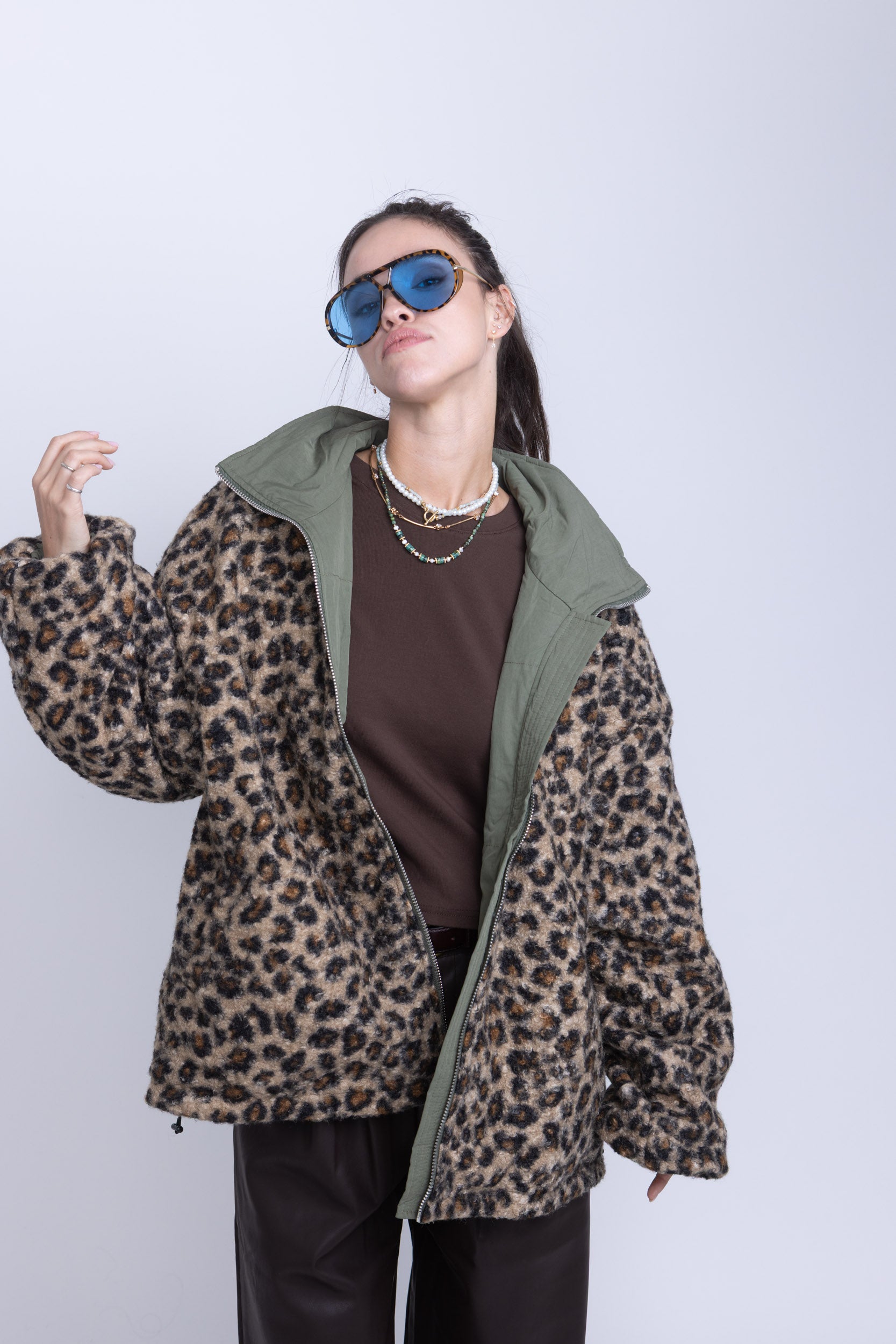 מעיל פוך דו צדדי