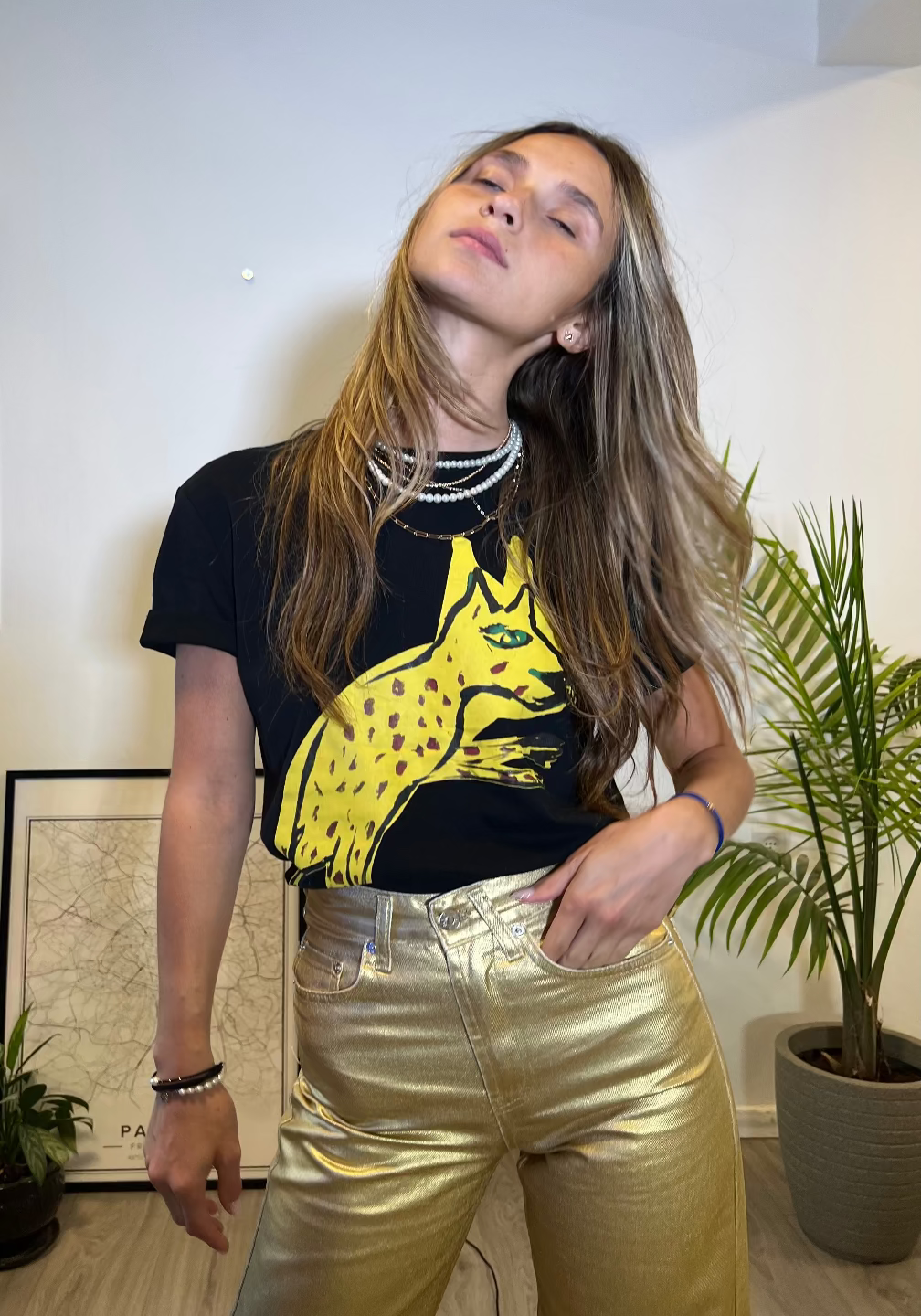 חולצת טי טינה שחור