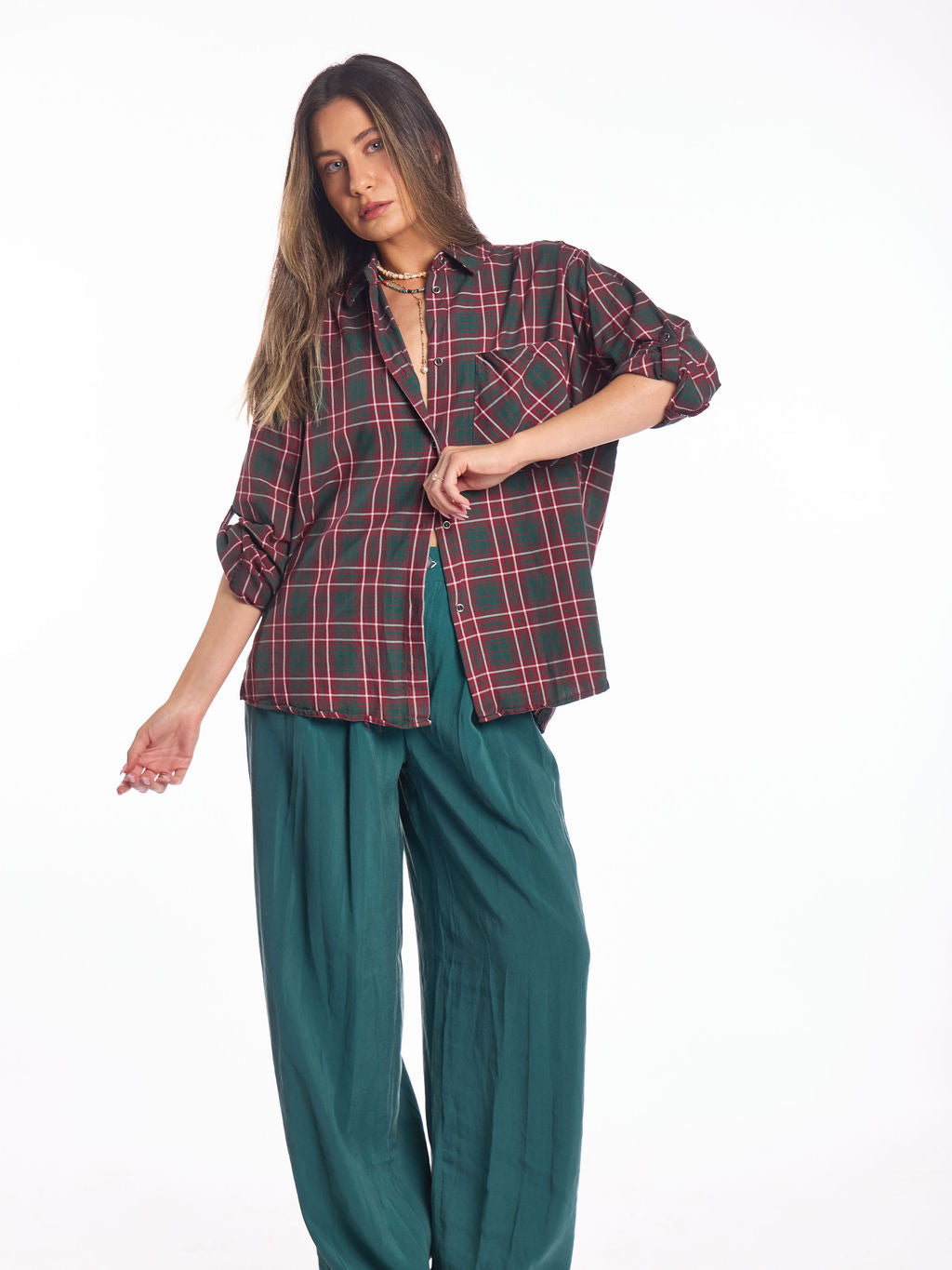 מכופתרת משבצות דורי